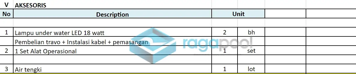 aksesoris kolam renang overflow