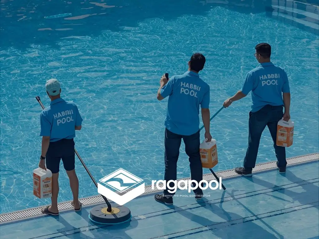 cara treatment kolam renang