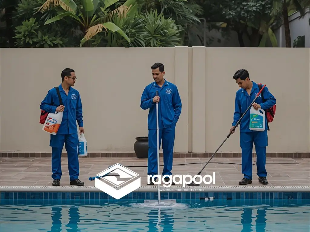 treatment awal kolam renang